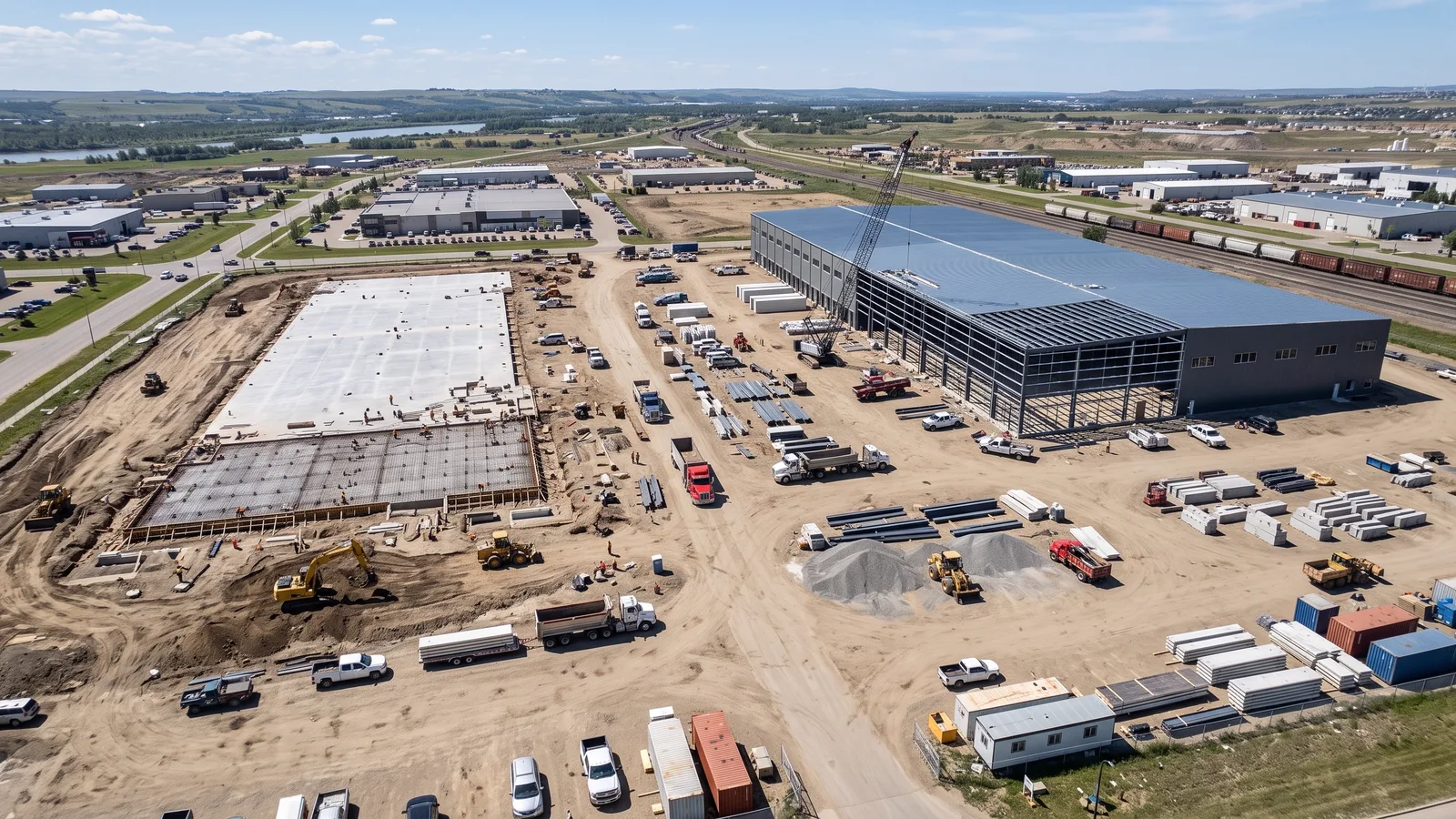 Obras galpoes industriais fases aerea