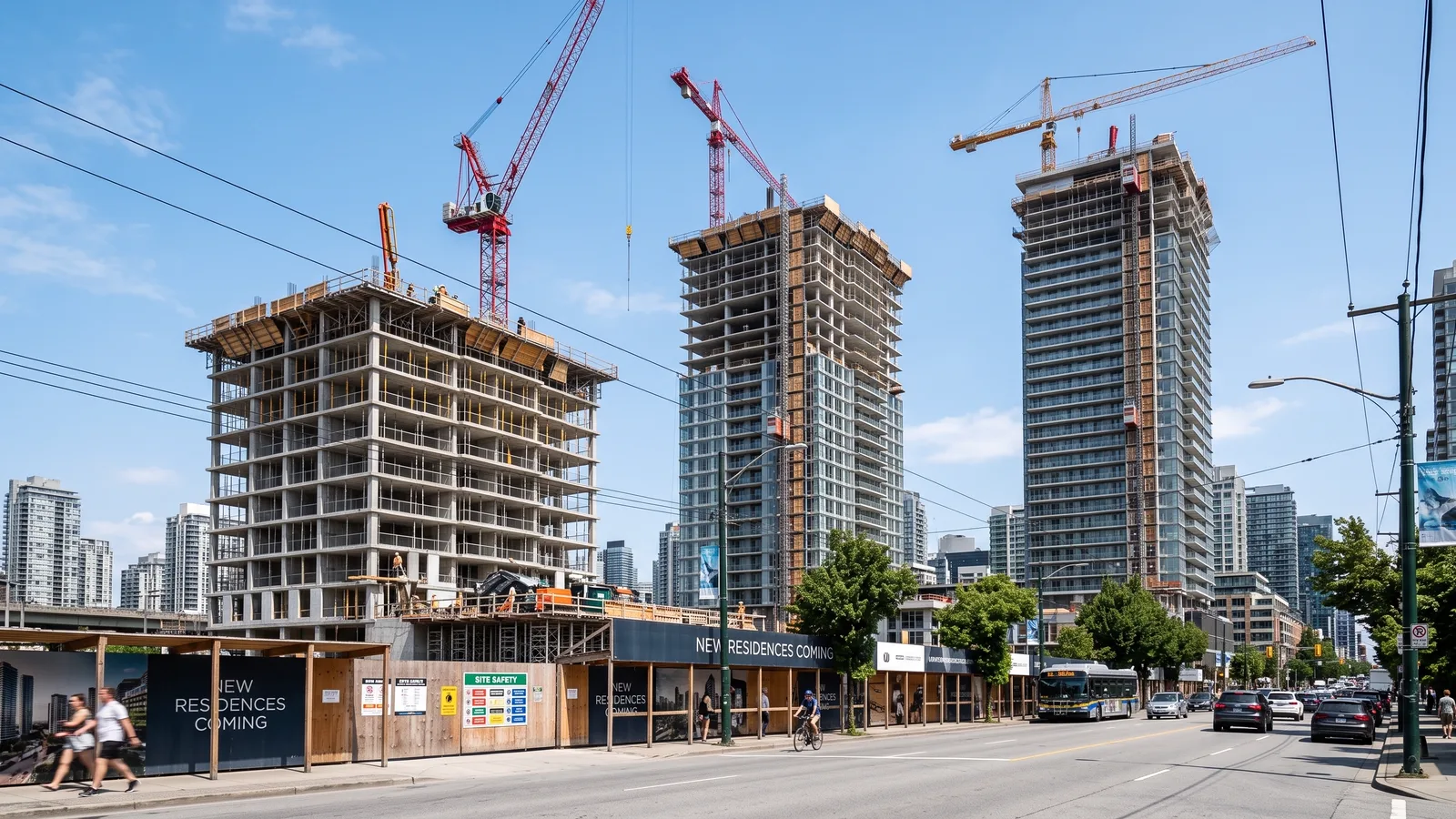 Obras verticais torres residenciais cidade